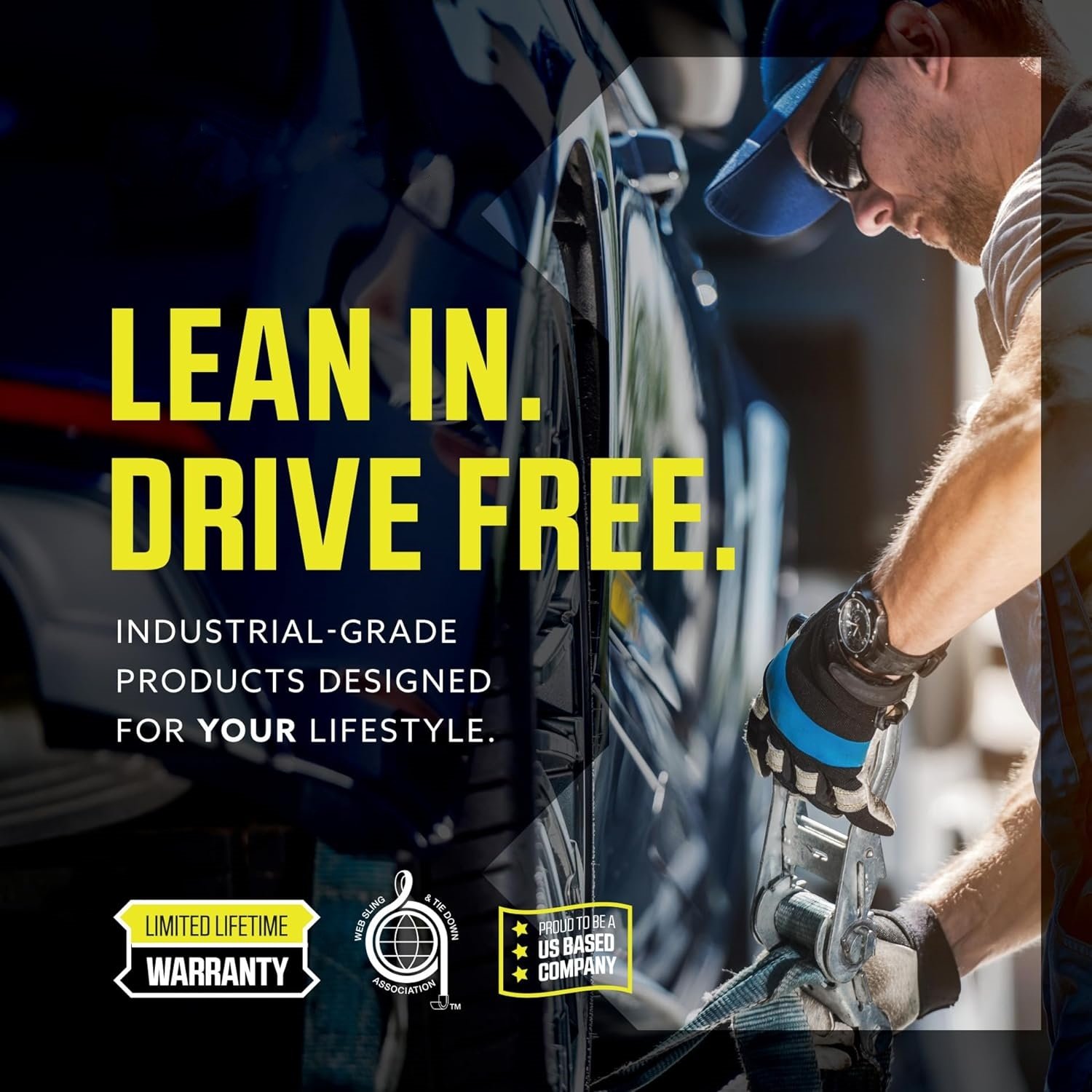 🔥 Retractable Auto Ratchet Strap with RAIL BRACKET BUNDLE