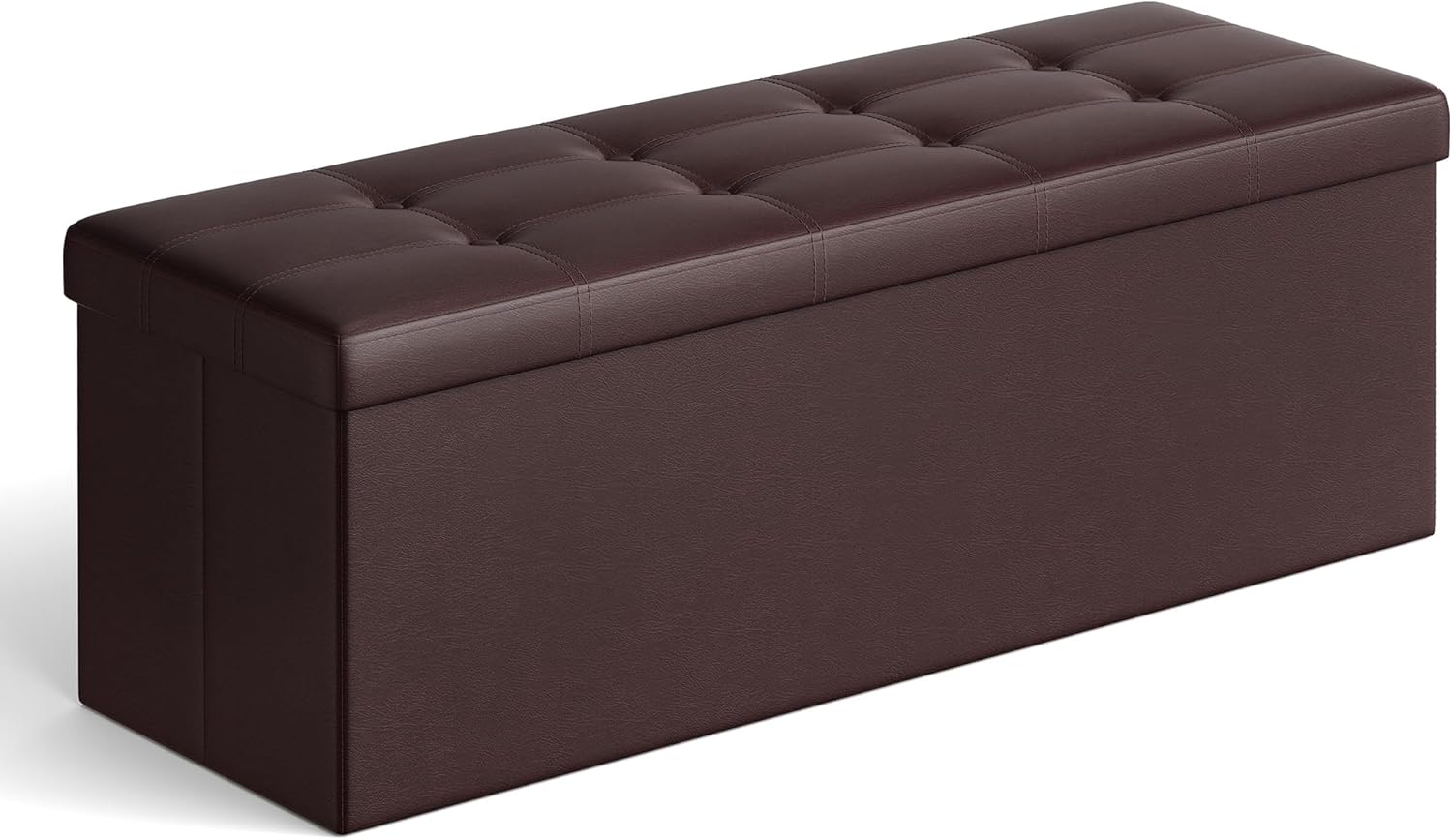 SONGMICS Mazie Collection - 43 Inches Folding Storage Ottoman Bench