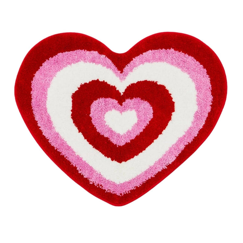 Valentine'S Day Casual Elegant Letter Heart Shape Polyester Carpet Bathing