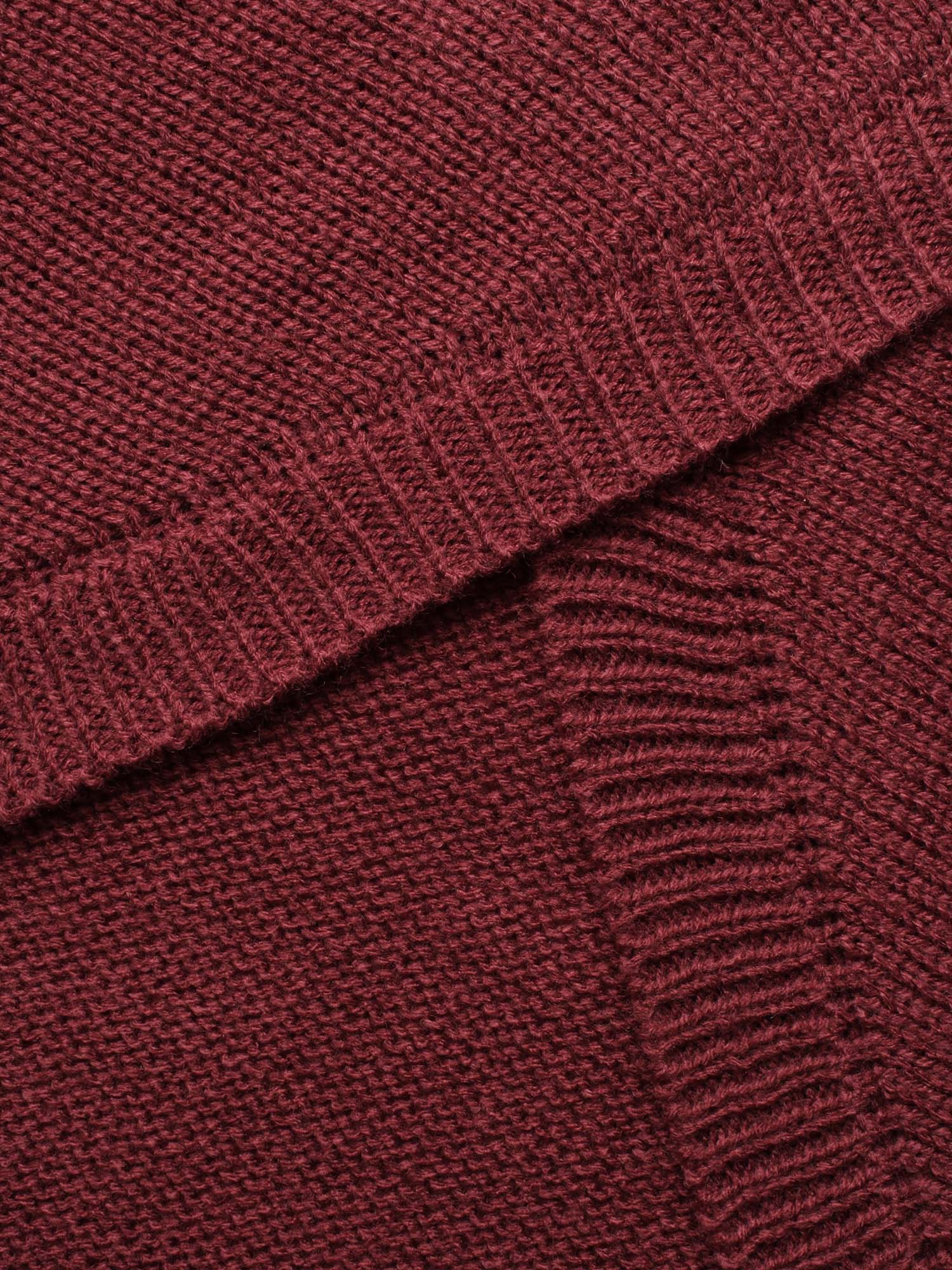 Texture Turtleneck Slit Front Pullover