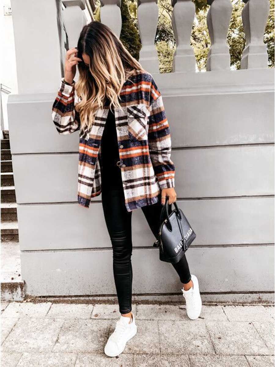 Pumpkin Patches Plaid Jacket(warm)