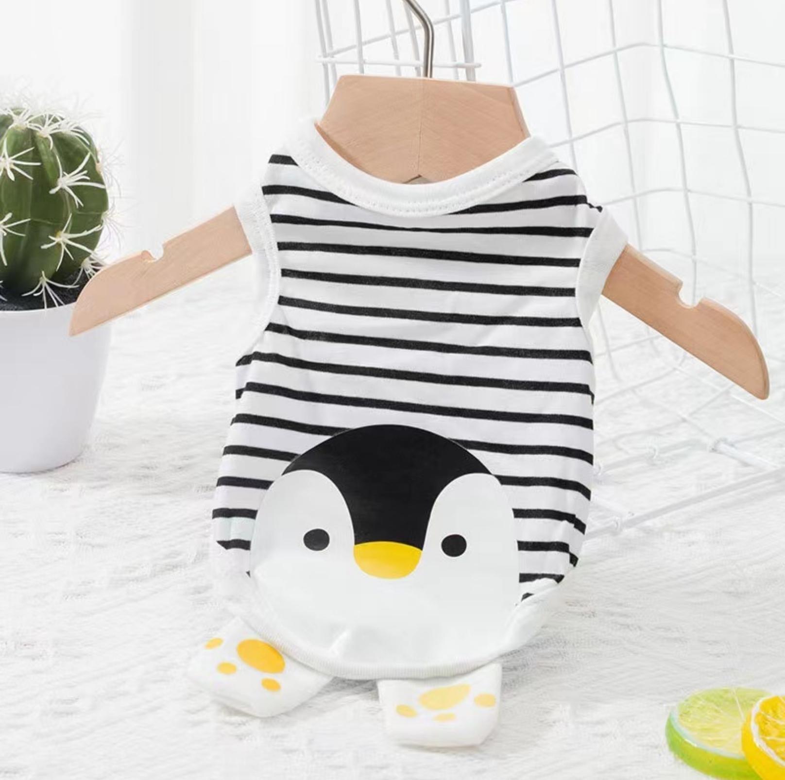Adorable Penguin-Styled Spring/Summer Pet Vest